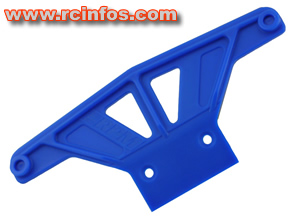 Wide Front Bumper Blue for Traxxas Rustler, Stampede and Nitro Sport