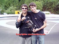Yvan Fagone et son pilote Reto Martignoli